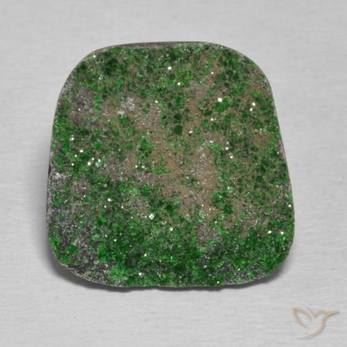 14.90ct Naturel Vert foncé Uvarovite Grenat Drusy, Fantaisie, Opaque