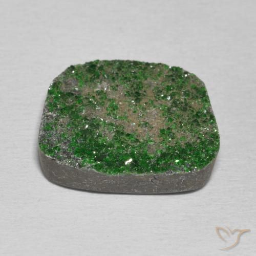 Uvarovite Grenat Drusy Vert foncé naturelle Fantaisie, 14.90 ct, Opaque
