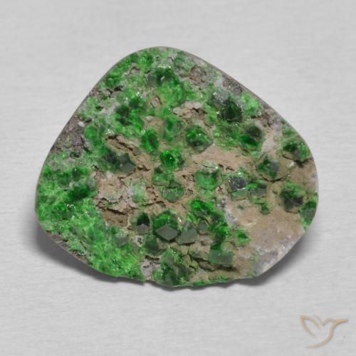 12.73ct Naturel Vert foncé Uvarovite Grenat Drusy, Fantaisie, Opaque