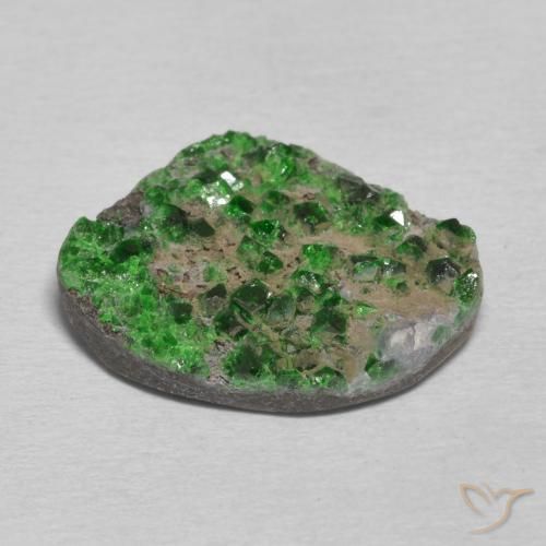 Uvarovite Grenat Drusy Vert foncé naturelle Fantaisie, 12.73 ct, Opaque