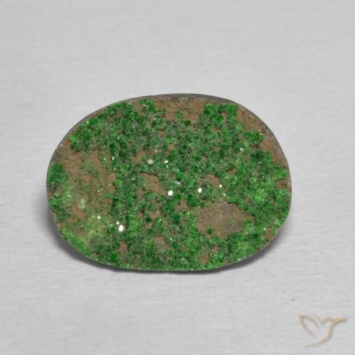 8.32ct Naturel Vert foncé Uvarovite Grenat Drusy, Fantaisie, Opaque