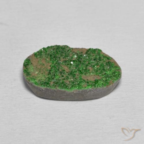 Uvarovite Grenat Drusy Vert foncé naturelle Fantaisie, 8.32 ct, Opaque