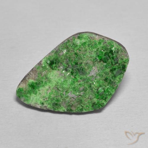21.40ct Naturel Vert foncé Uvarovite Grenat Drusy, Fantaisie, Opaque