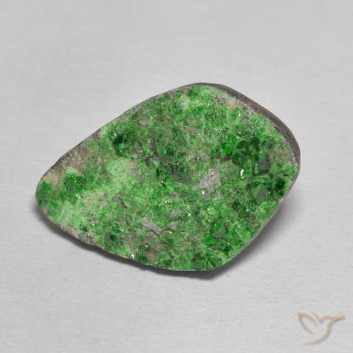 Uvarovite Grenat Drusy Vert foncé naturelle Fantaisie, 21.40 ct, Opaque