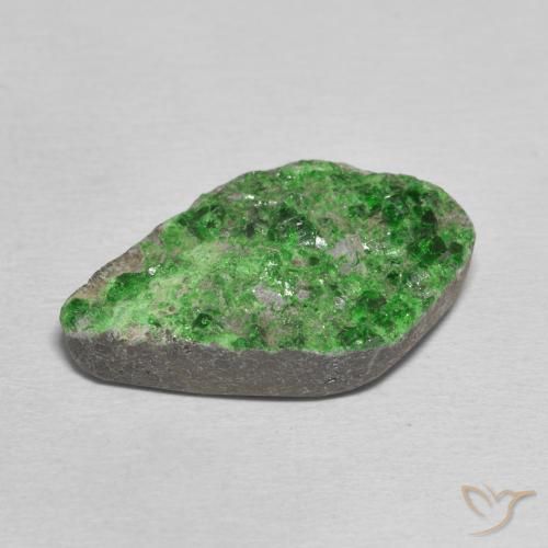 Uvarovite Grenat Drusy Vert foncé naturelle Fantaisie, 21.40 ct, Opaque