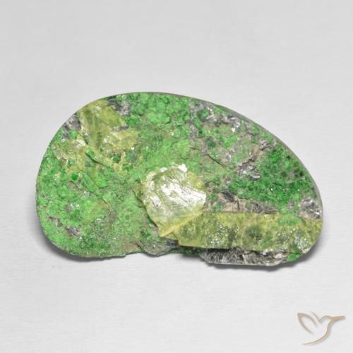Uvarovite Grenat Drusy Vert citron naturelle Fantaisie, 45.70 ct, Opaque