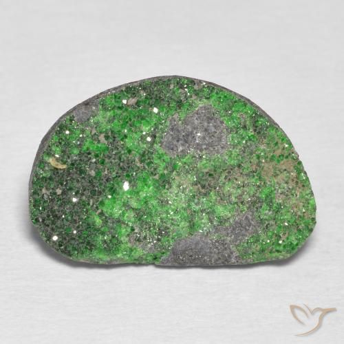 8.71ct Naturel Vert citron Uvarovite Grenat Drusy, Fantaisie, Opaque