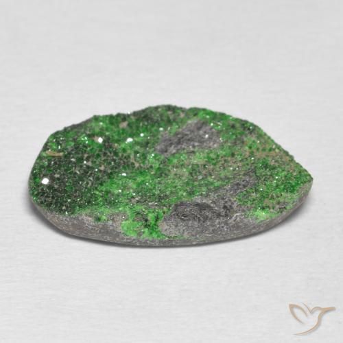 Uvarovite Grenat Drusy Vert citron naturelle Fantaisie, 8.71 ct, Opaque