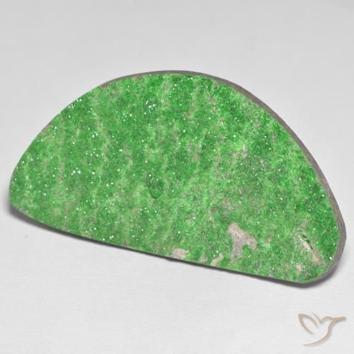 Uvarovite Grenat Drusy Vert Électrique naturelle Fantaisie, 62.25 ct, Opaque