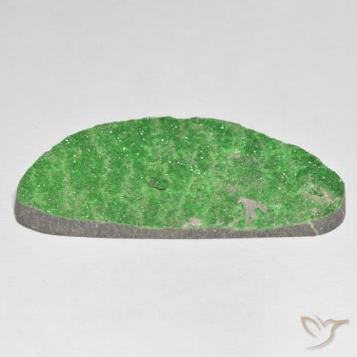 Uvarovite Grenat Drusy Vert Électrique naturelle Fantaisie, 62.25 ct, Opaque