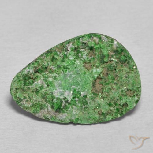 10.92ct Naturel Vert foncé Uvarovite Grenat Drusy, Fantaisie, Opaque