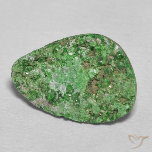 Uvarovite Grenat Drusy Vert foncé naturelle Fantaisie, 10.92 ct, Opaque