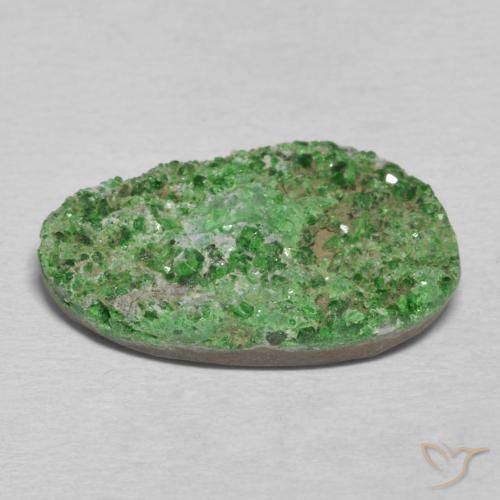 Uvarovite Grenat Drusy Vert foncé naturelle Fantaisie, 10.92 ct, Opaque
