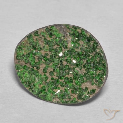 Uvarovite Grenat Drusy Vert foncé naturelle Fantaisie, 10.86 ct, Opaque