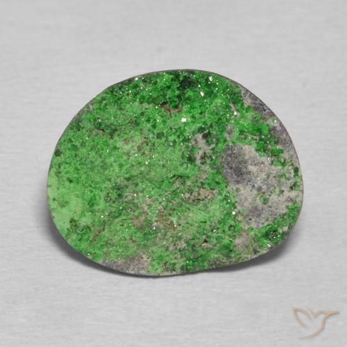 9.94ct Naturel Vert moyen Uvarovite Grenat Drusy, Fantaisie, Opaque