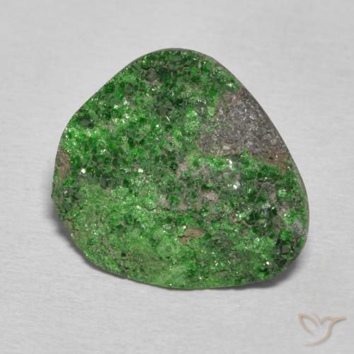 Uvarovite Grenat Drusy Vert foncé naturelle Fantaisie, 12.59 ct, Opaque