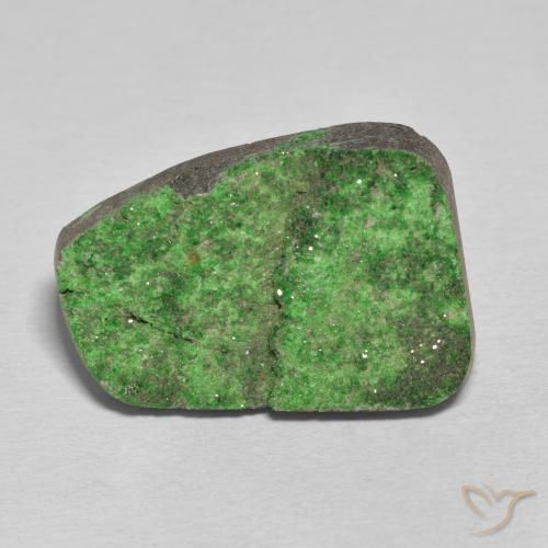 37.20ct Naturel Vert pin Uvarovite Grenat Drusy, Fantaisie, Opaque
