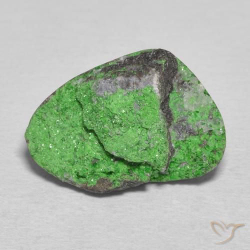 12.40ct Naturel Vert citron Uvarovite Grenat Drusy, Fantaisie, Opaque