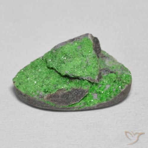 Uvarovite Grenat Drusy Vert citron naturelle Fantaisie, 12.40 ct, Opaque