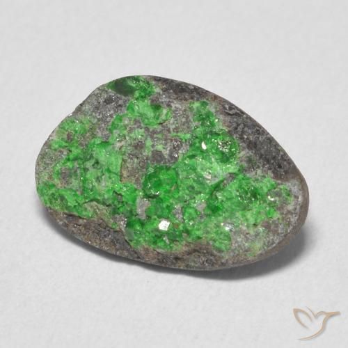 Uvarovite Grenat Drusy Vert citron naturelle Fantaisie, 4.88 ct, Opaque