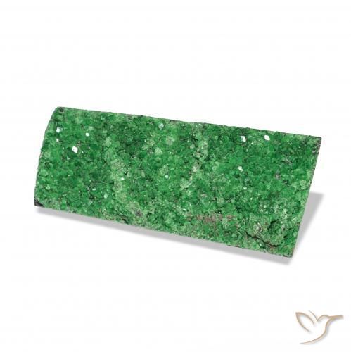 Uvarovite Grenat Drusy Vert foncé naturelle Fantaisie, 10.99 ct, Opaque