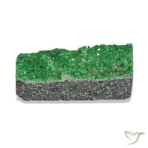 Uvarovite Grenat Drusy Vert foncé naturelle Fantaisie, 10.99 ct, Opaque
