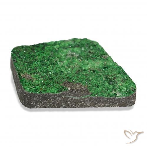 Uvarovite Grenat Drusy Vert foncé naturelle Fantaisie, 27.28 ct, Opaque