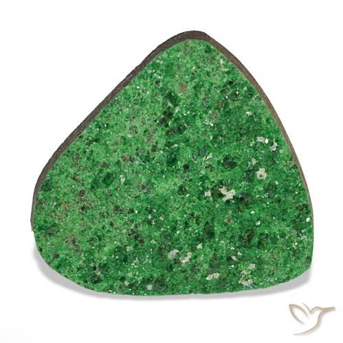 Uvarovite Grenat Drusy Vert foncé naturelle Fantaisie, 42.47 ct, Opaque