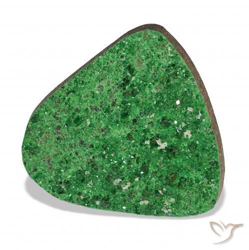 Uvarovite Grenat Drusy Vert foncé naturelle Fantaisie, 42.47 ct, Opaque