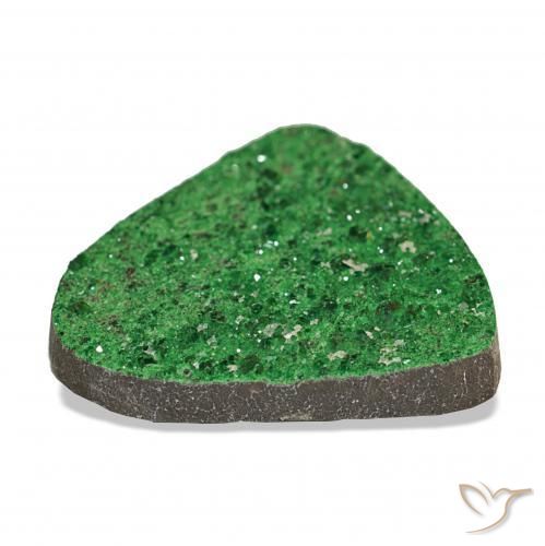Uvarovite Grenat Drusy Vert foncé naturelle Fantaisie, 42.47 ct, Opaque