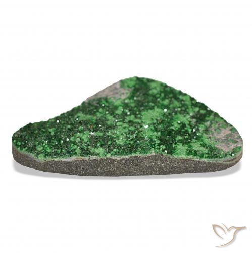 Uvarovite Grenat Drusy Vert naturelle Fantaisie, 58.64 ct, Opaque
