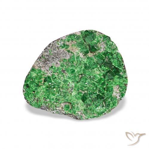 4.87ct Vert foncé Uvarovite Grenat Drusy, Fantaisie, Opaque