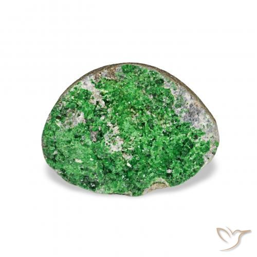 3.67ct Vert foncé Uvarovite Grenat Drusy, Fantaisie, Opaque
