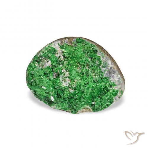 Uvarovite Grenat Drusy Vert foncé naturelle Fantaisie, 3.67 ct, Opaque