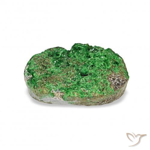 Uvarovite Grenat Drusy Deep Earthy Green naturelle Fantaisie, 4.97 ct, Opaque