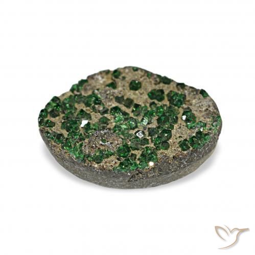 Uvarovite Grenat Drusy Vert naturelle Fantaisie, 6.73 ct, Opaque