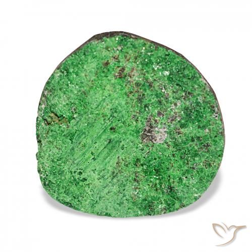 17.46ct Deep Earthy Green Uvarovite Grenat Drusy, Fantaisie, Opaque