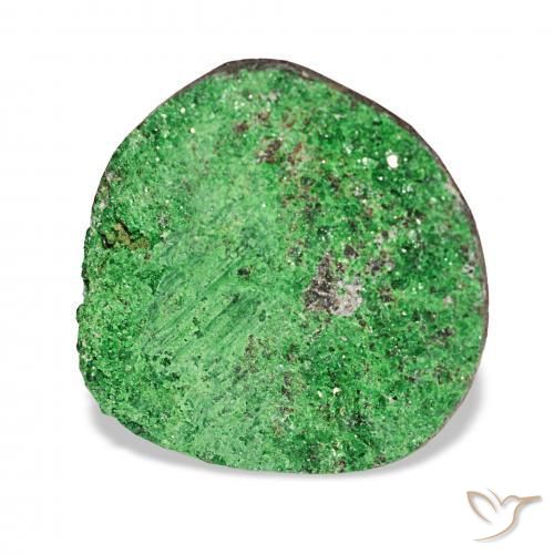 Uvarovite Grenat Drusy Deep Earthy Green naturelle Fantaisie, 17.46 ct, Opaque