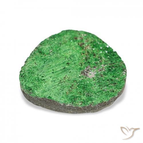 Uvarovite Grenat Drusy Deep Earthy Green naturelle Fantaisie, 17.46 ct, Opaque