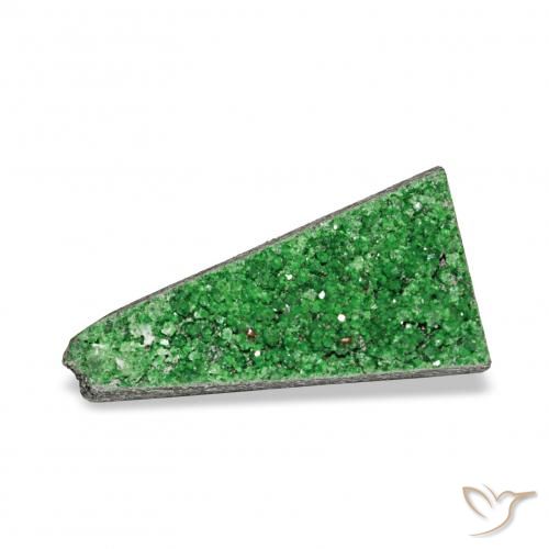 5.56ct Vert foncé Uvarovite Grenat Drusy, Fantaisie, Opaque