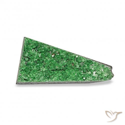 Uvarovite Grenat Drusy Vert foncé naturelle Fantaisie, 5.56 ct, Opaque