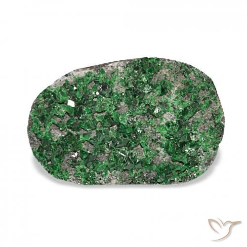 15.06ct Vert Uvarovite Grenat Drusy, ovale, Opaque