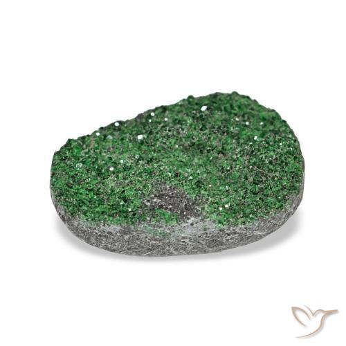 Uvarovite Grenat Drusy Vert naturelle Fantaisie, 5.96 ct, Opaque