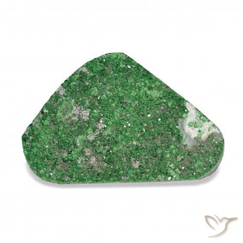 19.53ct Deep Earthy Green Uvarovite Grenat Drusy, Fantaisie, Opaque