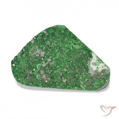 Uvarovite Grenat Drusy Deep Earthy Green naturelle Fantaisie, 19.53 ct, Opaque