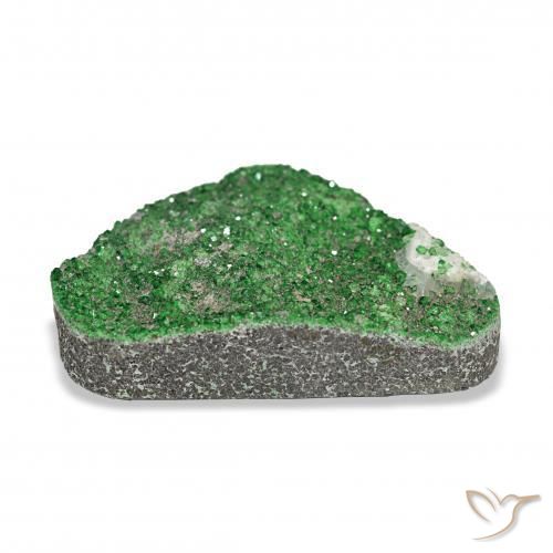 Uvarovite Grenat Drusy Deep Earthy Green naturelle Fantaisie, 19.53 ct, Opaque