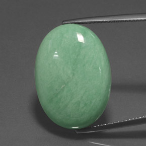 Variscite vert naturelle coupe ovale, 18,47 ct, opaque