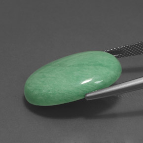 Variscite vert naturelle coupe ovale, 18,47 ct, opaque