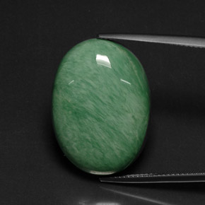 Variscite vert naturelle coupe ovale, 21,14 ct, opaque