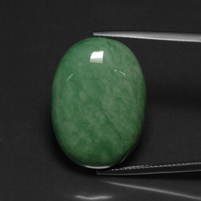 Variscite vert naturelle coupe ovale, 21,76 ct, opaque